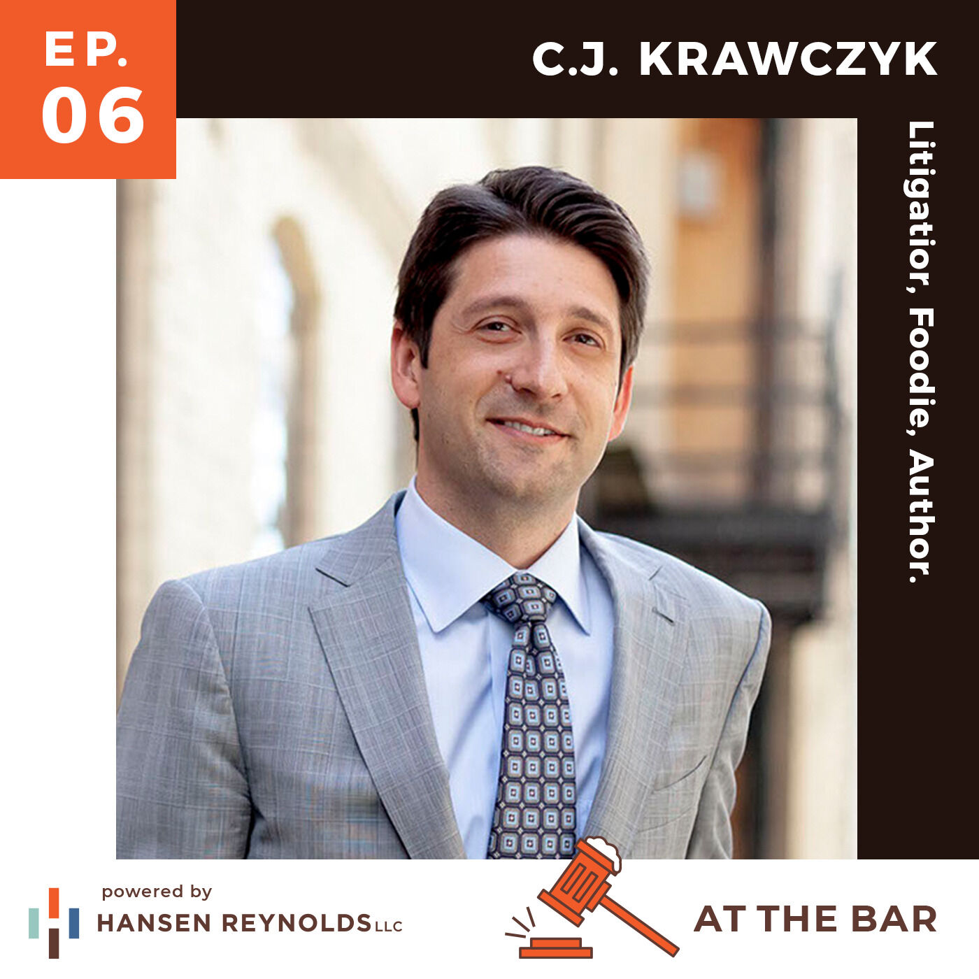 At the Bar episode six cover with C.J. Krawczyk